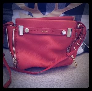 Botkier Red Leather Crossbody Bag